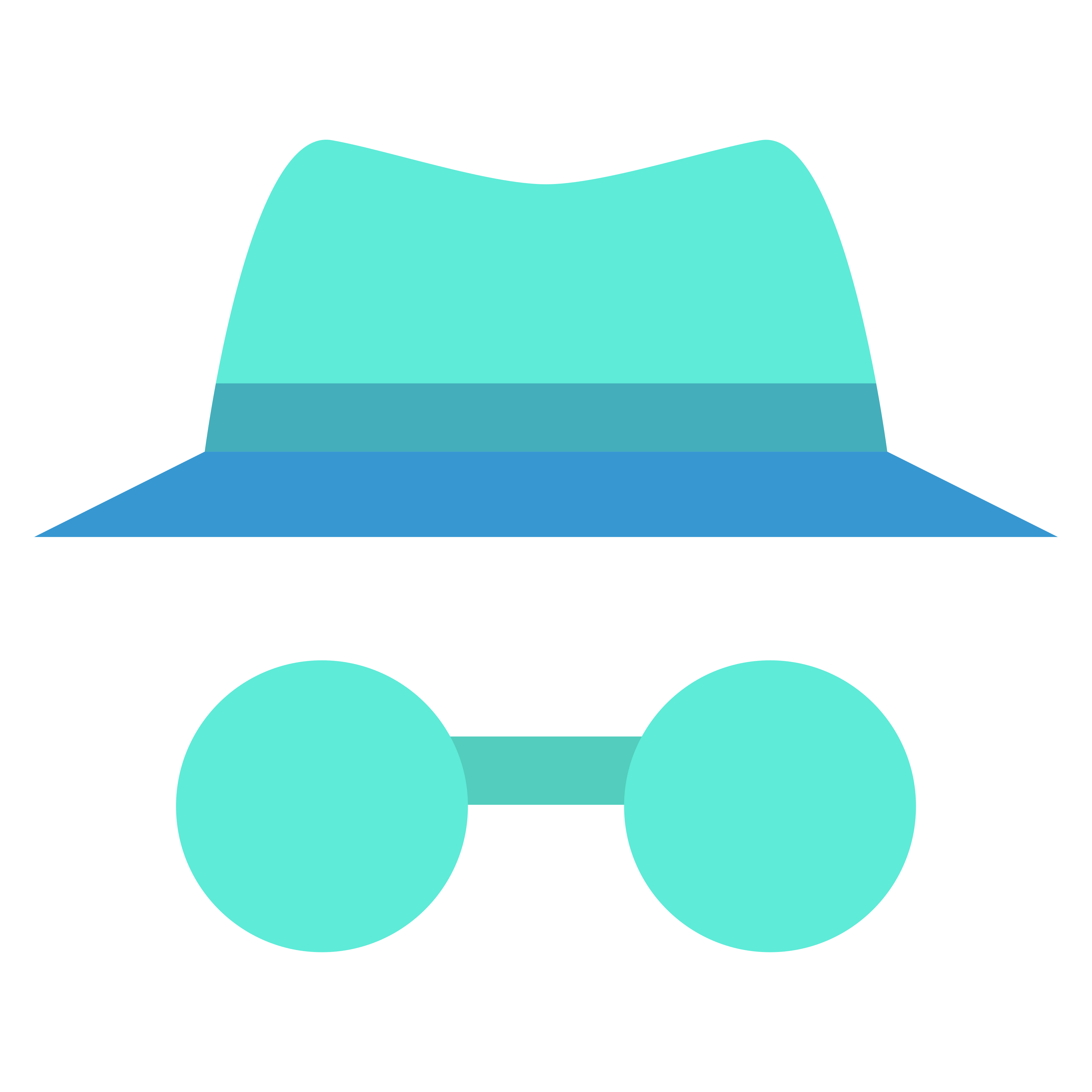 Instant Incognito app icon, an incognito hat and glasses