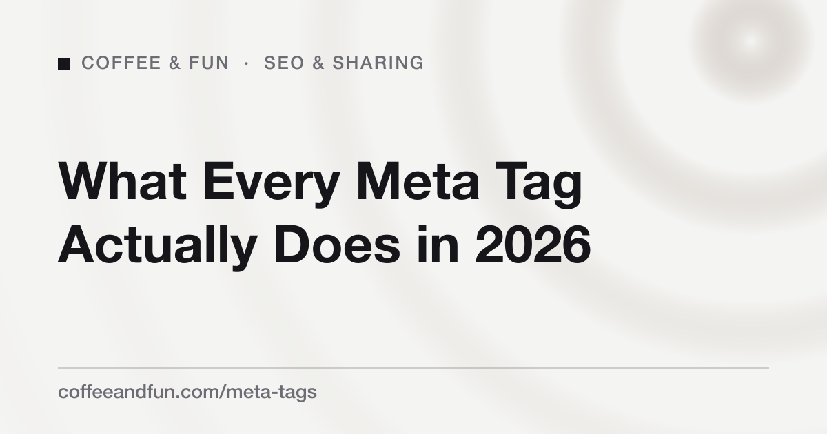 What Every Meta Tag Actually Does in 2026 (And Which Ones Are Dead)