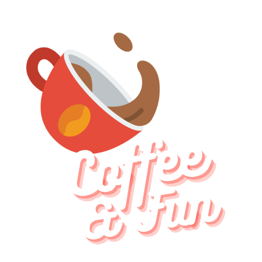 Logo of Coffee & Fun LLC featuring a stylized cup with a coffee bean pattern, representing the company's focus on creativity and innovation in software development.